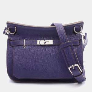 مملوكة مسبقًا Hermes Jypsiere 28 Iris Turillon Clemence Leather Shoulder Bag