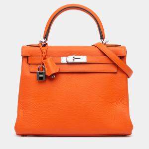 مملوكة مسبقًا Hermes Orange Togo Kelly II Retourne 28