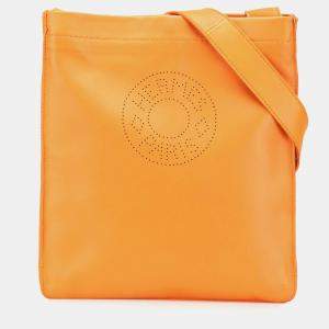 مملوكة مسبقًا Hermes Orange Milo Clou de Selle Crossbody