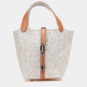 مملوكة مسبقًا حقيبة هيرمس بيكوتين لوك 18 فيوتر بني سويفت