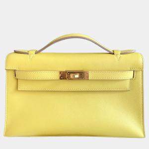 Pre Owned Hermes Mini Kelly I Yellow Swift Gold hardware