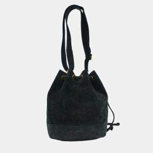 مملوكة مسبقًا Hermes Black Doblis Market PM Bucket Shoulder Bag