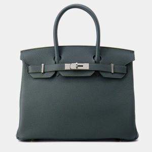 مملوكة مسبقًا Hermes Birkin Vert Mangrove Taurillon Maurice Size 30