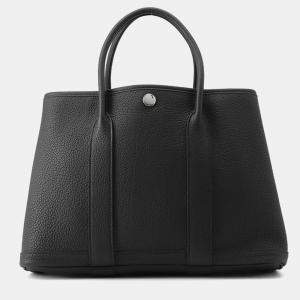 مملوكة مسبقًا Hermes Garden Party Black Negonda Leather Size Tpm