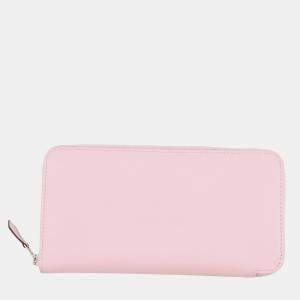 Pre Owned Hermes Azap Long Classic Rose Sakura Swift Leather
