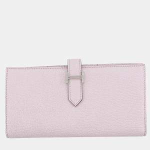 Pre Owned Hermes Beansufla Mauve Pail Chevre Myzore Goatskin