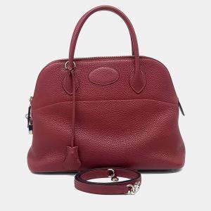 مملوكة مسبقًا Hermes Red Leather Bolide 31