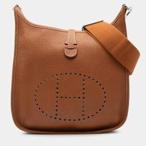 مملوكة مسبقًا Hermes Brown Clemence Evelyne III PM