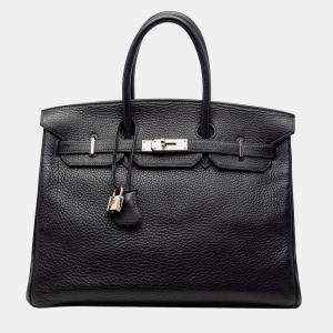 مملوكة مسبقًا Hermes Black Togo Verso Birkin Retourne 35
