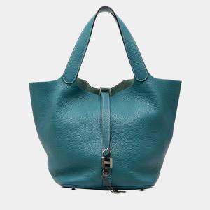 Pre Owned حقيبة هيرمس بيكوتين لوك 22 كليمونس أزرق