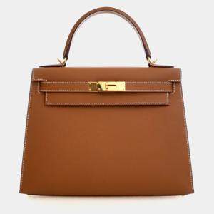 مملوكة مسبقًا Hermes Gold Epsom Sellier Kelly 28