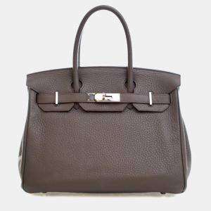 Pre Owned Hermes Gris Etain Togo Birkin 30