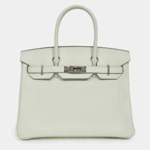 مملوكة مسبقًا Hermes 2023 Vert Fizz Epsom Leather Birkin 30