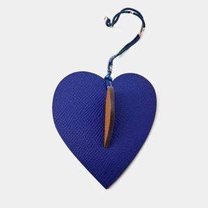 Pre Owned Hermes Blue Leather Petit H (Petit Hache) Bag