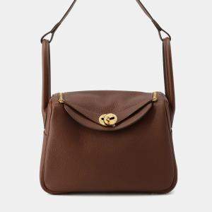 Pre Owned Hermes Lindy Terre Taurillon Clemence Size 26