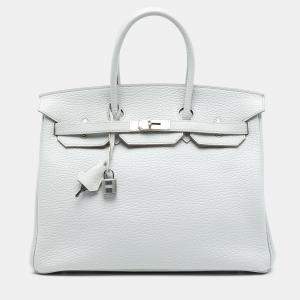 Pre Owned Hermes White Togo Birkin Retourne 35
