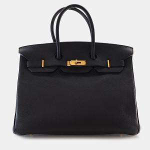 Pre Owned Hermes Black Togo Birkin Retourne 35