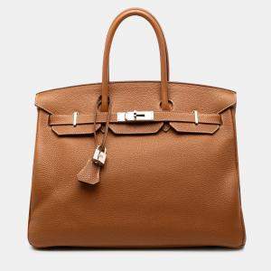 Pre Owned Hermes Brown Togo Birkin Retourne 35