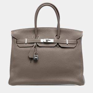 Pre Owned Hermes Brown Togo Birkin Retourne 35