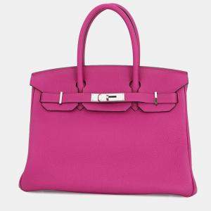 Pre Owned Hermes Birkin Rose Purple Togo Leather Size 30