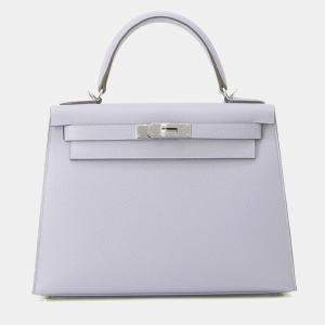 Pre Owned حقيبة هيرمس كيلي سوليير أخضر إيبسوم حجم 28