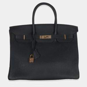 Pre Owned Hermes Black Togo Birkin 35 RGHW