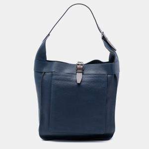 Pre Owned حقيبة هيرمس مرواري زرقاء كليمونس PM