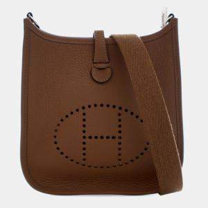 Pre Owned Hermes Brown Clemence Evelyne 16 TPM
