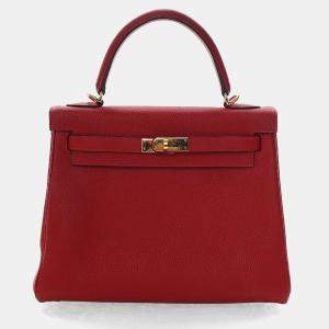 مملوكة مسبقًا Hermes Rouge Casaque Togo Kelly 25