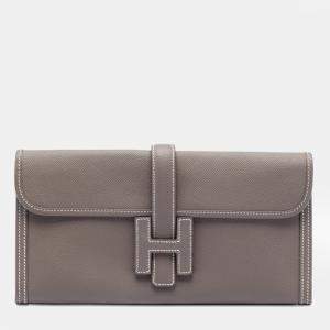 Pre Owned Hermes Taupe Epsom Jige Elan 29