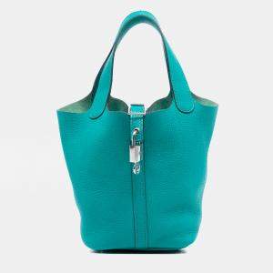 مملوكة مسبقًا حقيبة هيرمس بيكوتين لوك 18 كليمنس أزرق