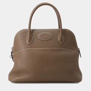 Pre Owned Hermes Bolide Etoupe Taurillon Clemence Size 31