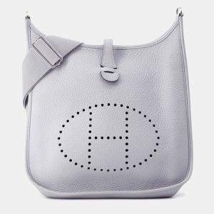 Pre Owned Hermes Evelyne Blue Gacier Taurillon Clemence Size Pm