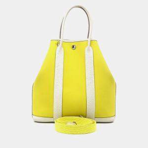 مملوكة مسبقًا ملف حديقة قماش هيرمس بيج أصفر 28