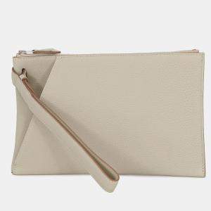 مملوكة مسبقًا Hermes Caba Cityslide Clutchertige Gris Tourterelle Togo Leather Size 24