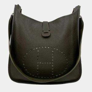 Pre Owned Hermes Brown Clemence Evelyne II 33