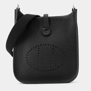 Pre Owned Hermes Evelyne Long Black Taurillon Clemence Size TPM