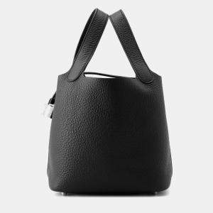 Pre Owned Hermes Picotin Lock Black Taurillon Clemence 18