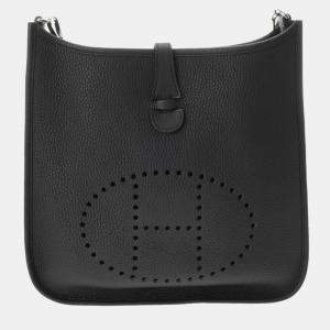 Pre Owned حقيبة هيرمس ايفلين 3 PM سوداء جلد كليمنس توريلون