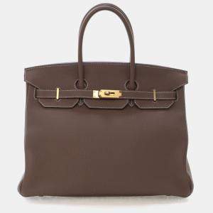 Pre Owned Hermes Etoupe Togo Birkin 35