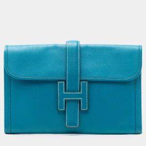 Pre Owned Hermes Blue Epsom Jige 29