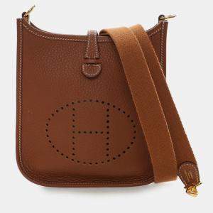 مملوكة مسبقًا Hermes Brown Togo Evelyne TPM 16