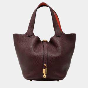 مملوكة مسبقًا Hermes Purple Clemence and Swift Picotin Lock 22 Eclat