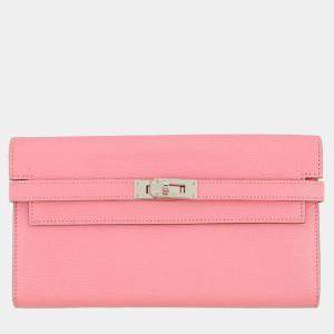 Pre Owned حافظة هيرمس كيلي تو جو شيفر ميسور روز كونفيتي