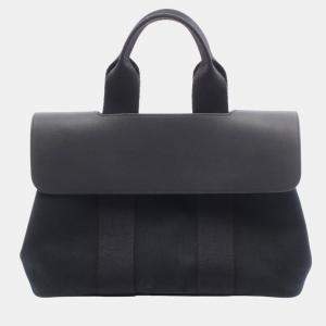 Pre Owned Hermes Black Toile and Swift Valparaiso PM