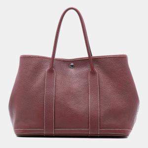 Pre Owned Hermes Red Negonda Garden Party 36