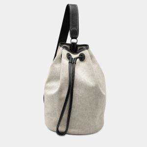 Pre Owned Hermes Black, Grey Toile Negonda Recif MM Backpack