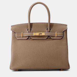 Pre Owned Hermes Birkin Etoupe Togo Leather Size 30