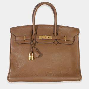 مملوكة مسبقًا Hermes Alezan Clemence Birkin 35 GHW