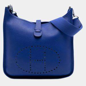 مملوكة مسبقًا Hermes Blue Clemence Evelyne III GM